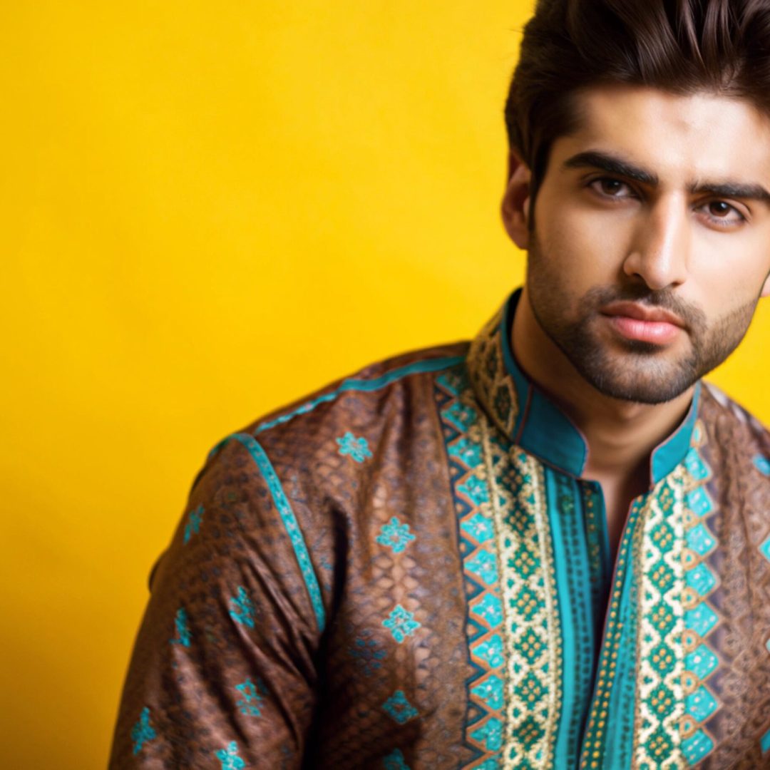 half-body-frontal-portrait-shot-handsome-pakistani-ethnicit-model-traditional-pakistani-dress